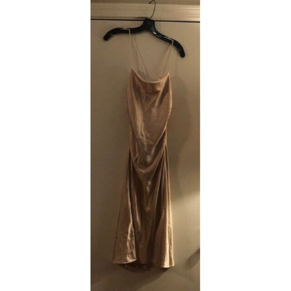 NWT $400 SACHIN & BABI BHLDN COWL NECK & COWL BACK WINTER SLIP DRESS SIZE 8 - Picture 5 of 7